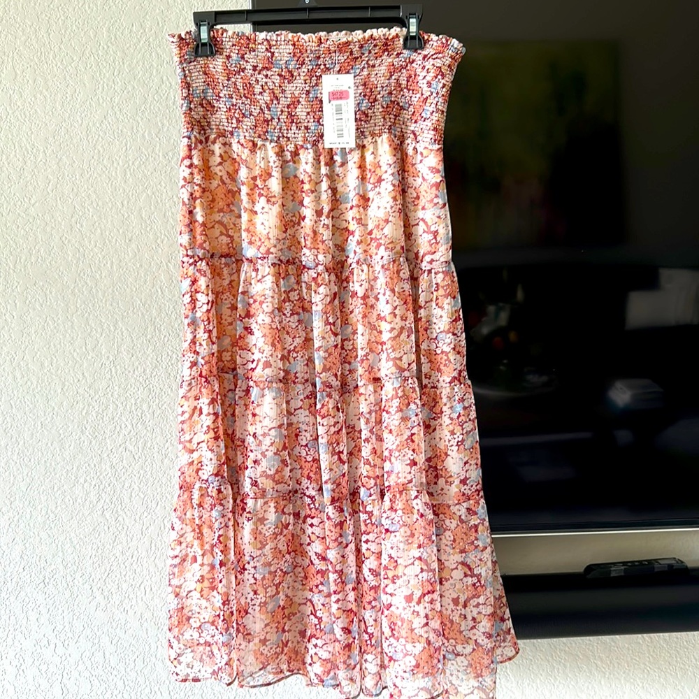 NWT Lauren Ralph Lauren floral midi skirt 8 Petite. Floral